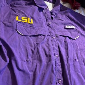 Columbia Purple PFG Shirt LSU